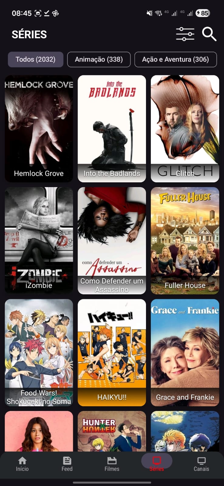 Detalhes no app de filmes e séries CineMax